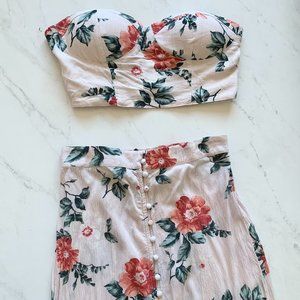 AE 2-Piece Floral Maxi Skirt matching Set